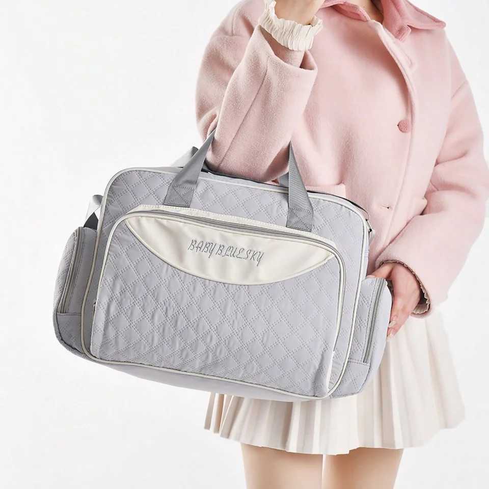 Diaper Bags Fashionable multifunctional single shoulder mother bag sewing embryo large capacity cross body mother bag handheld diaper Y250227W6P4