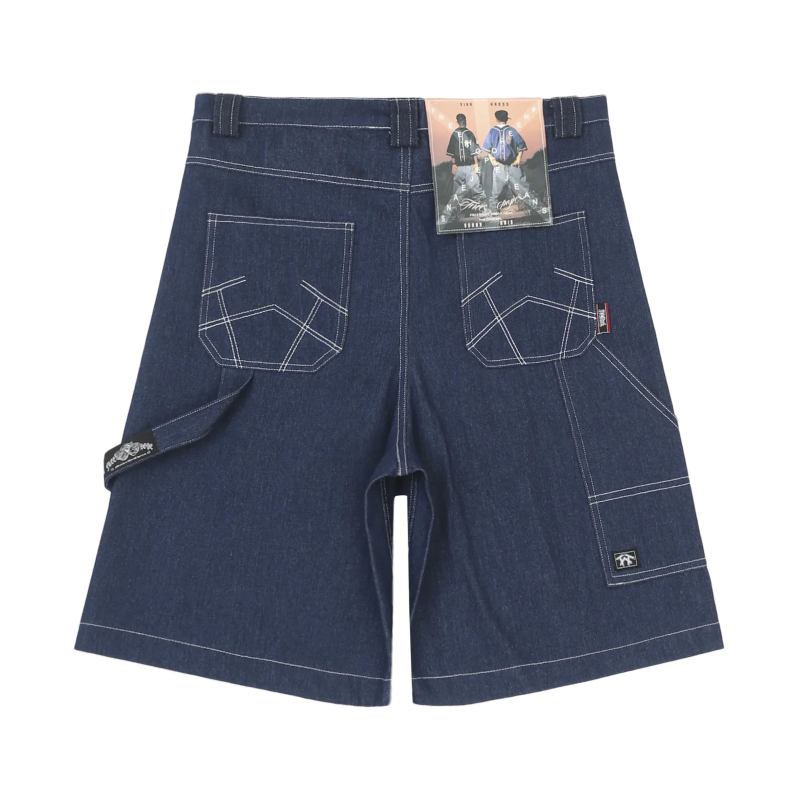 Oversized Jorts Summer Jeans Shorts Mens Wide Leg Baggy Y2K Denim 250226