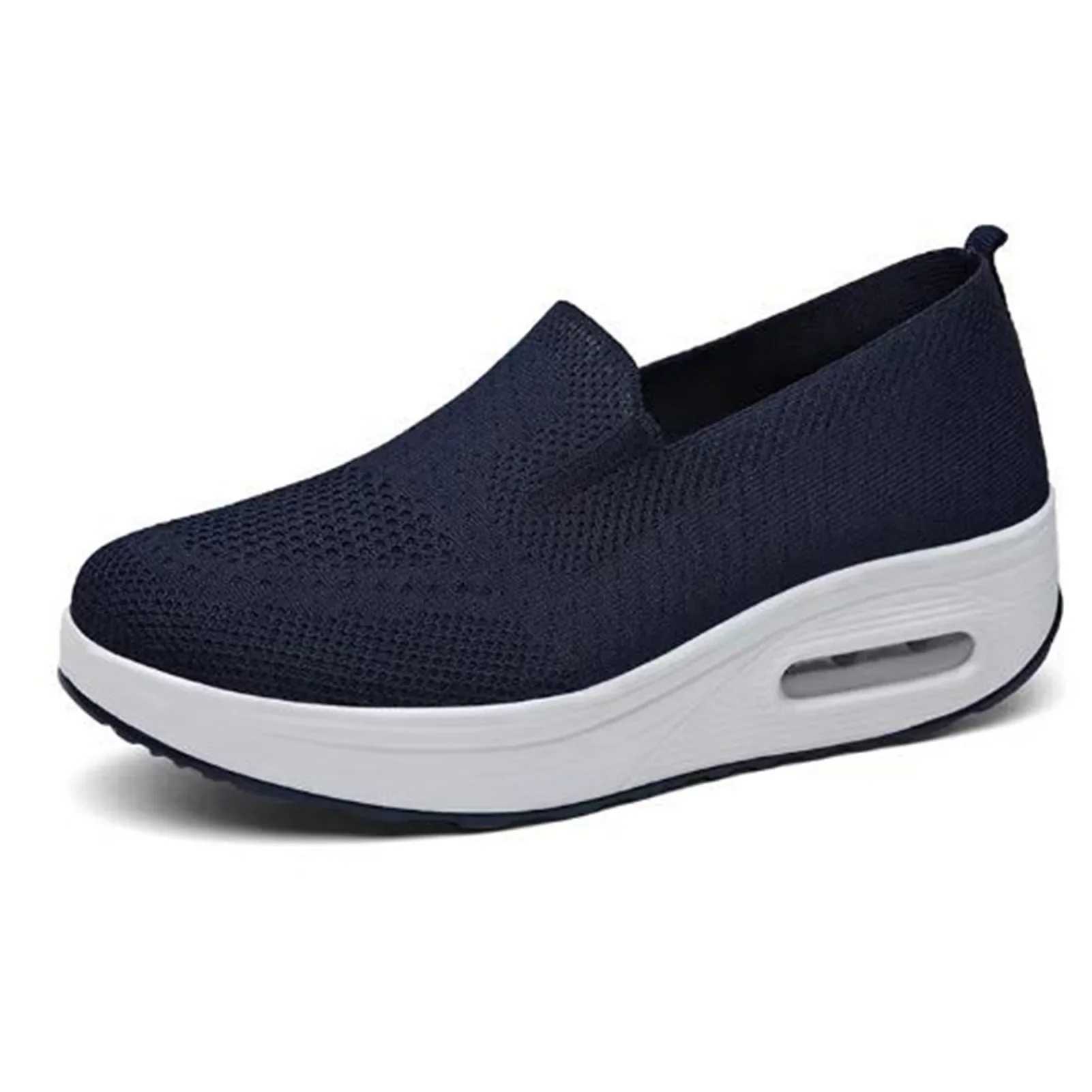 Womens casual sliding sports shoes breathable flying womens mesh upper jogging shoes Z250227