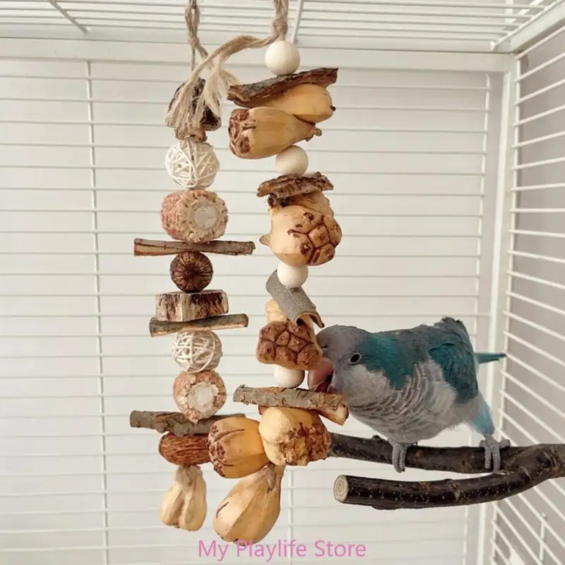 Colorful Block Bird Beak Grinding Toy Promotes Beak Health and Long Periods Entertainment for Parrot Bird Training 250226