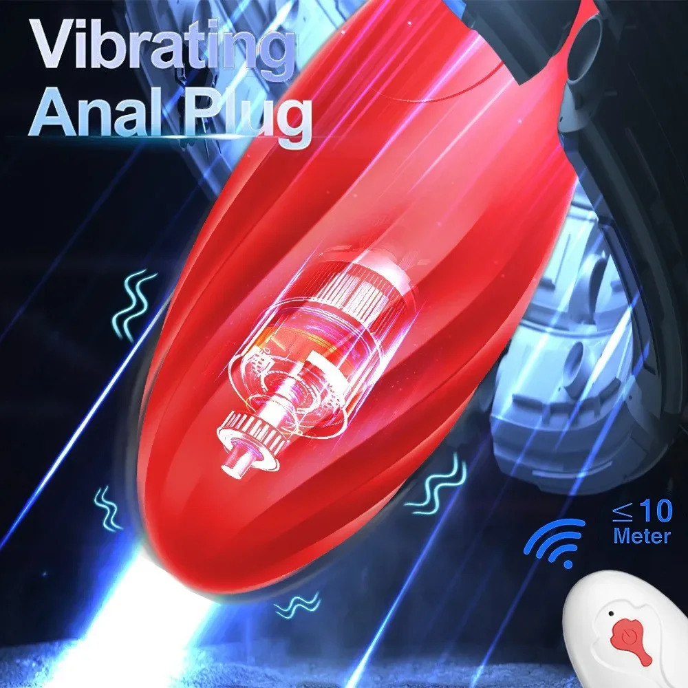 Anal Plug Vibrator 10 Speeds Butt Plug Prostate Vibrating Massager Remote Control Female Masturbator Sex Toys for Women Men 250227
