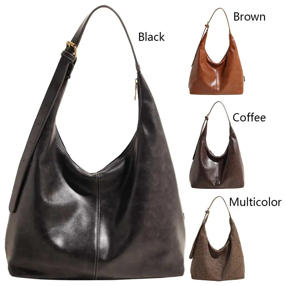 Ship from US Women PU Shoulder Bag Fashion Underarm Adjustable Strap Stylish Single Trendy Tote Handbag Daily Commuting 250227FBB