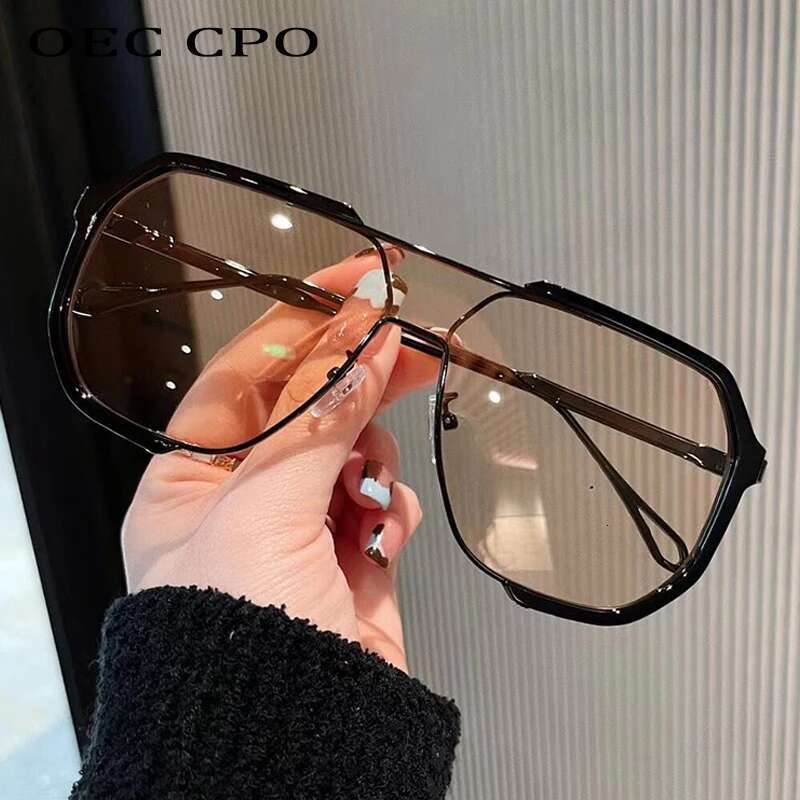Oversized Women 2023 New Unique One Piece Fashion Sunglasses For Men Punk Glasses Trending Female Eyewear UV400