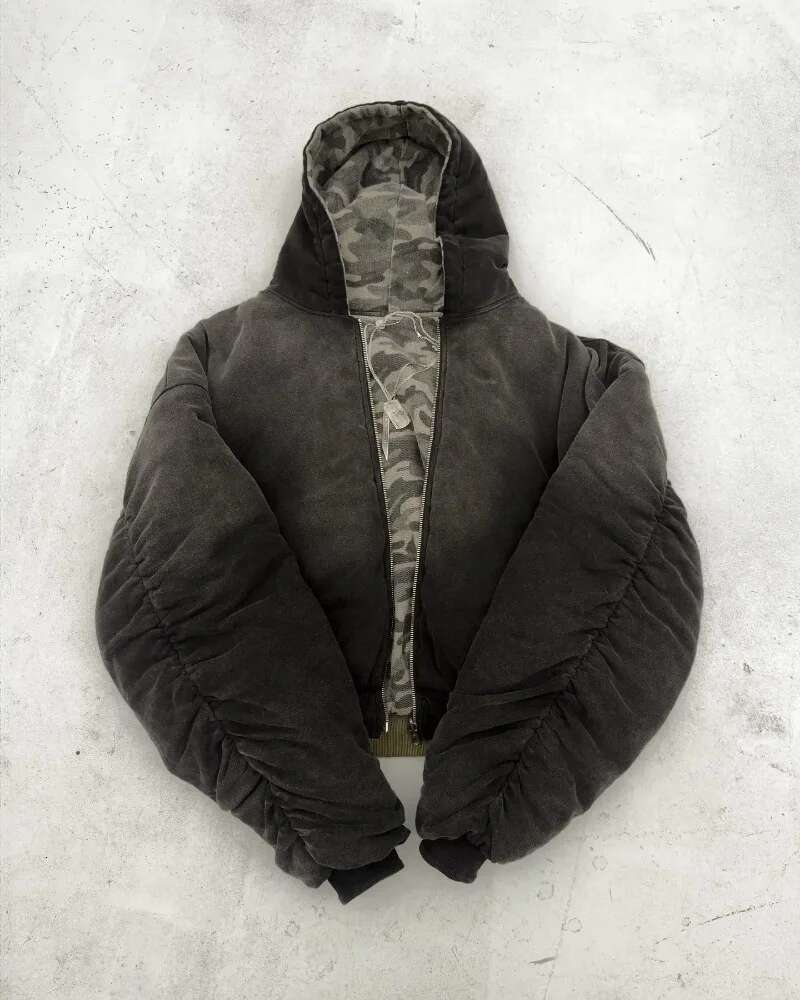 Y2K Retro Camouflage Reversible Jackets Warm Jacket for Women and Men Coats Clothes Haruku Hip-Hop Casual Street Wear