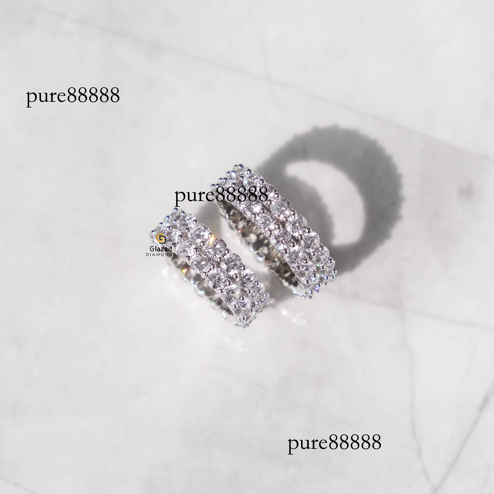 Hip Hop Inspired Fully Iced Out Moissanite Dia Ring Crafted in Sterg Sier With Enhanced VVS Clarity