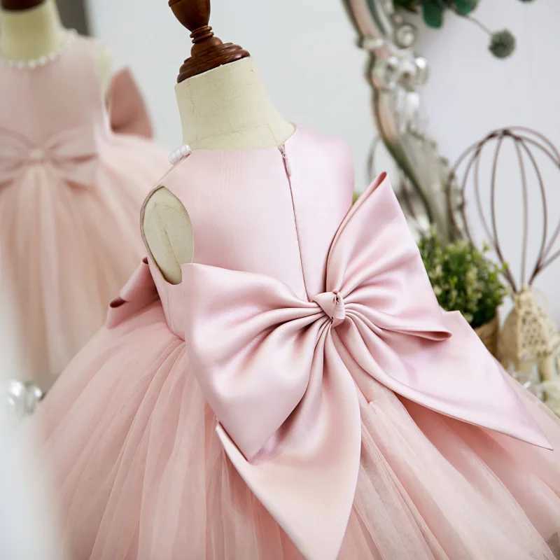 Girl's Dresses Spring Autumn Baby Girl Dress Round Collar Pink Sleeveless Princess Dresses+Long Sleeves Coat Party Wedding Formal Clothes E6000 Y