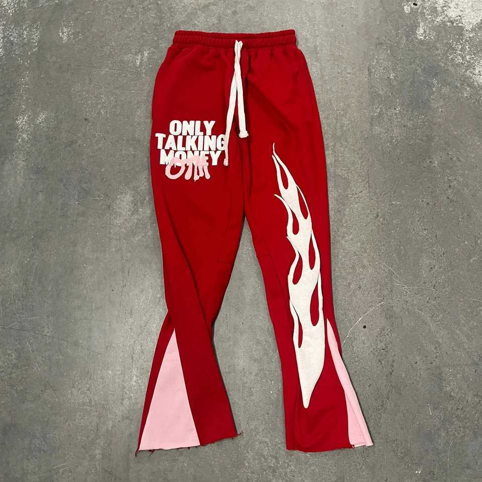 Men's Pants Y2k Pants Men Loose Print Trousers Casual Sweatpants Mid Waist Sporty Female Clothes Streetwear Hip Hop Vintage Flared Pants z250227