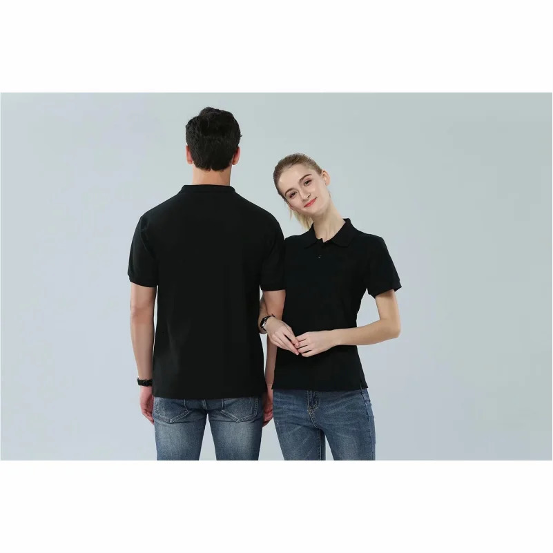 Summer Top Lapel Solid Color Shirt Short Sleeve Casual Business Fashion Breathable And Comfortable Polo Shirt Group Uniform 250226