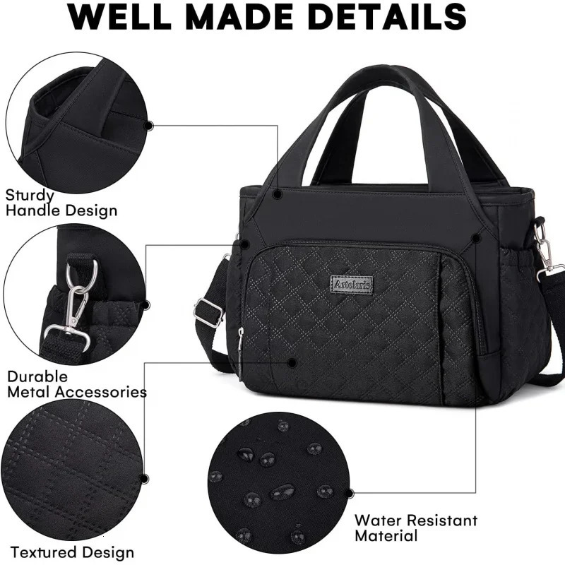 Ship from US Womens Lunch BagInsulated Box WorkLarge Leakproof CoolerWomens Tote w250227FBB