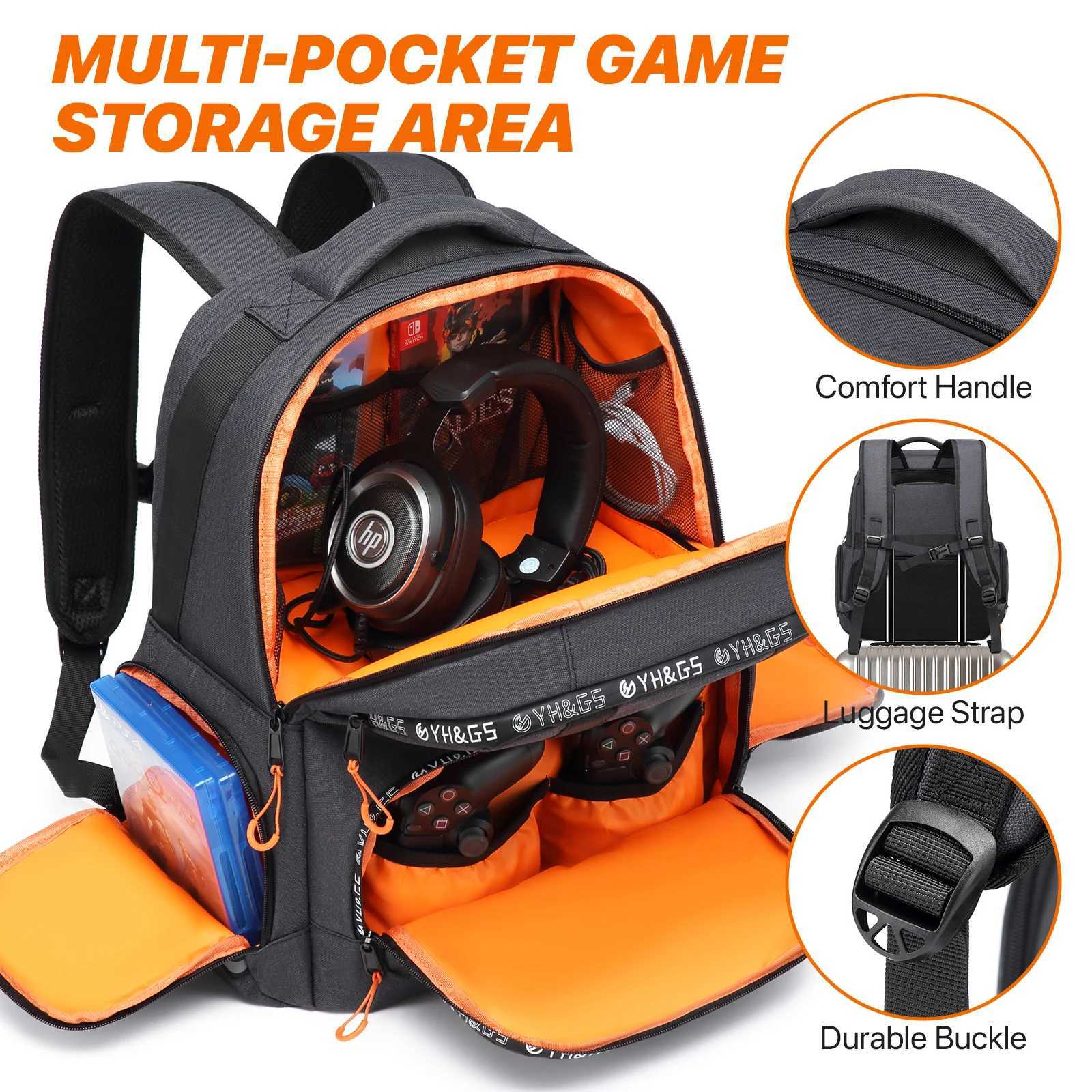 Diaper Bags Backpack Compatible with Xbox Series X/S Console Bag with Separate Storage Room Console Headset Pockets for Gaming Accessories Y2502270FCS