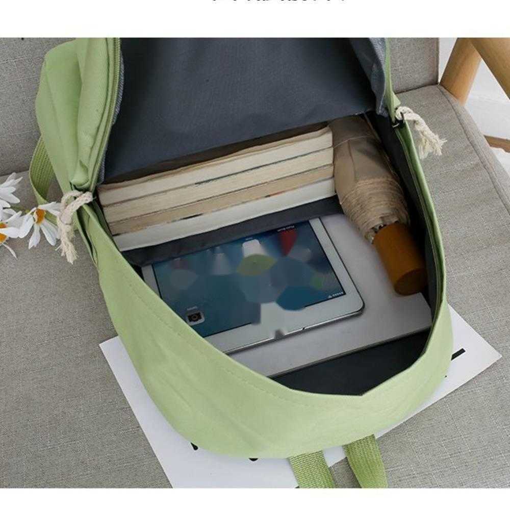 Junior High School Student Backpack Student Trend Large Capacity Four Piece Set Backpack Simple Backpack Lightweight For Girls Day Backpack Travel Bag