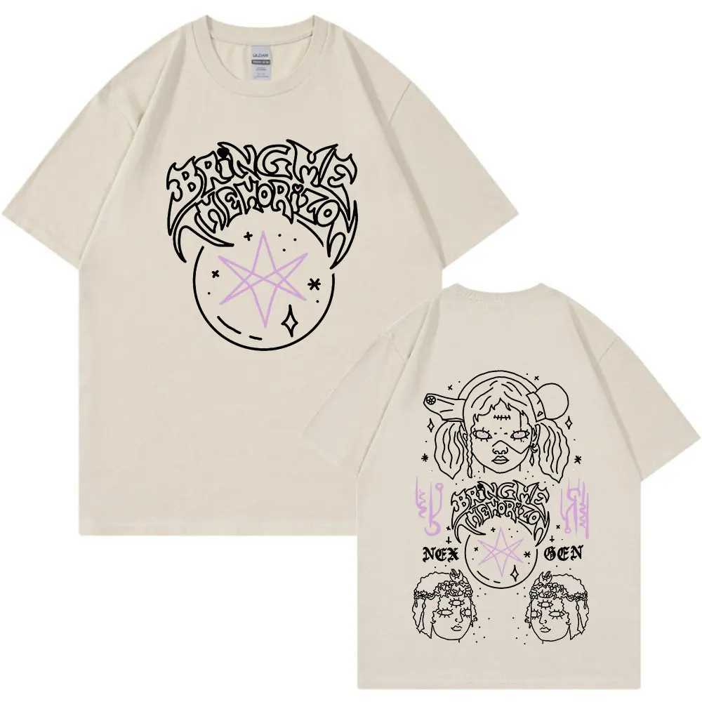 BringMe TheHorizon Album Post Human Nex Gen T-shirt Heavy Metal Rock Band T-shirt Men Fashion Hip Hop Short Slve T-shirts X250227