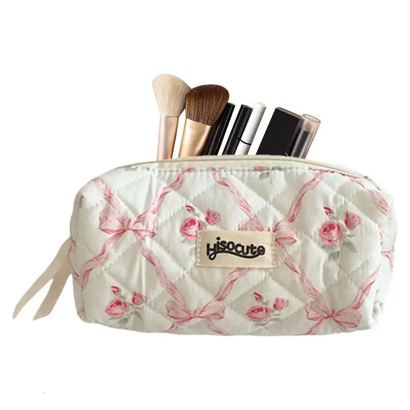 Ship from US Pencil Pouch for School Portable Floral Cosmetic Bag Soft Makeup Waterproof Pen Pens Pencils Erasers Color 250227FBB