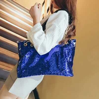 New Arrival Shoulder crossbody Bag Women Large Multifunction Sequin Bling Handbags Big Sac Casual shopping Bags bag Bag T250227