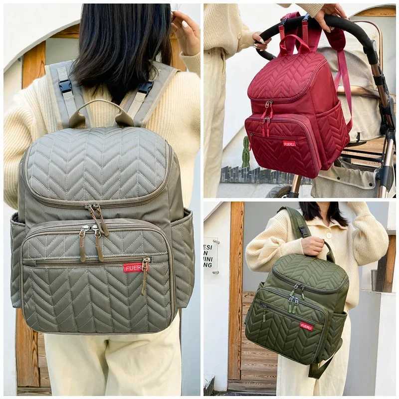 Diaper Bags Baby Diaper Bag Backpack Mummy Maternity Bag Large Capacity Baby Nappy Bag Travel Backpacks for Mom Nursing Baby Stroller Bags Y2502276PMN