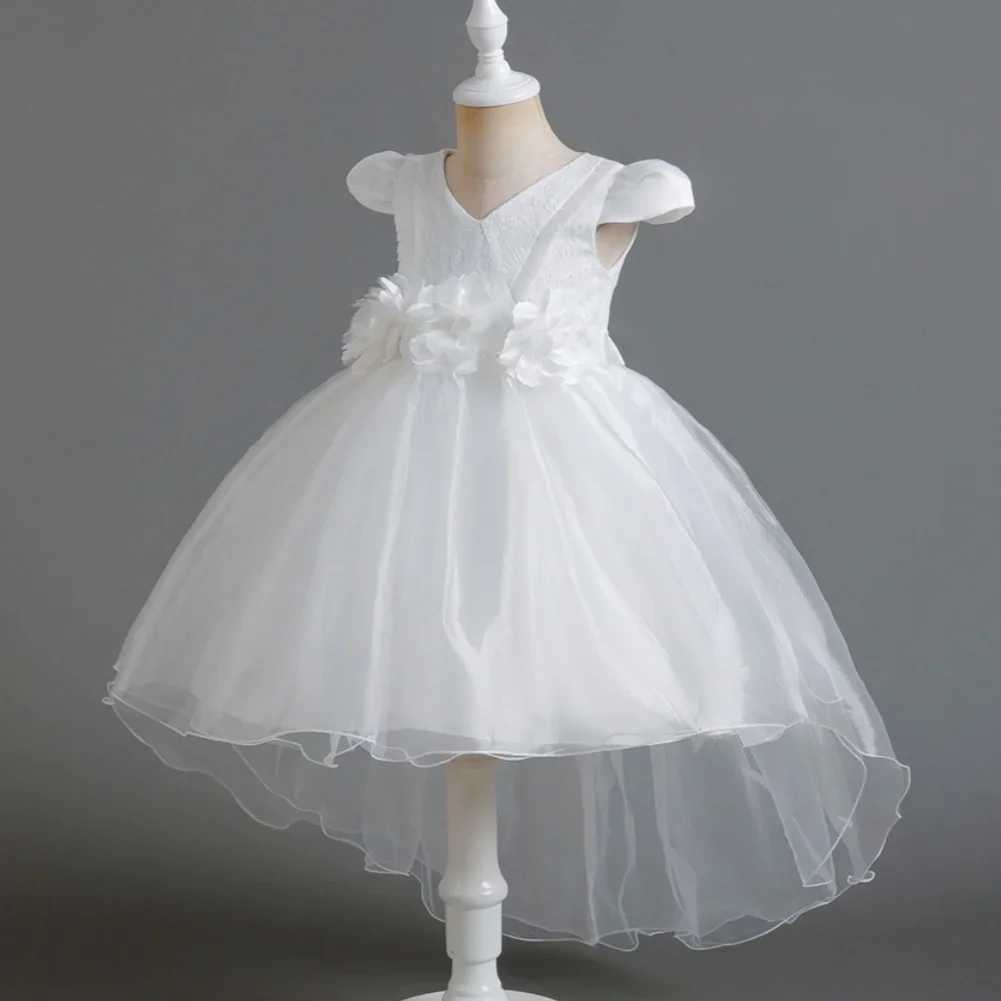 Girls Dresses 2024 elegant and luxurious birthday baby princess dress for girls childrens party holiday dress for children aged 5 to 8 10 and 12 pink 