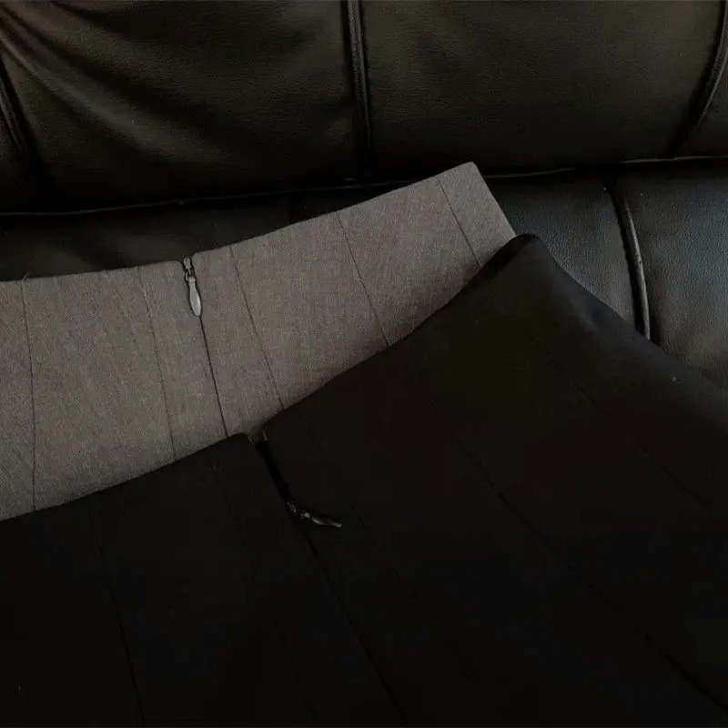 Mooyufon Ruffles Black Mini Skirt Women Korean Patchwork Pleated Skirts Japanese Kawaii High Waist All Match A Line Skirt 250226