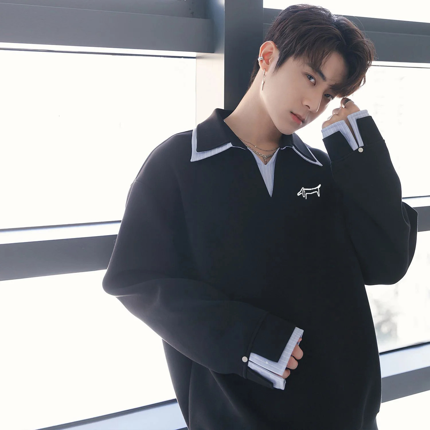 Golf jacket hoodie men spring loose men long sleeve hoodie T-shirt Golf horse casual jacket golf men handsome top 250226