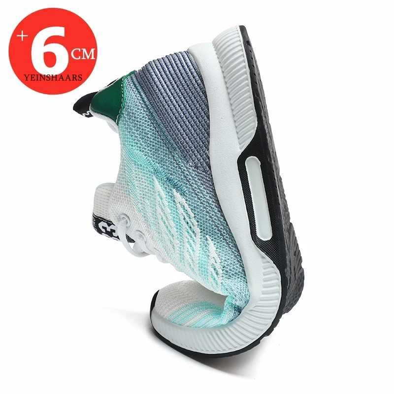 6CM Elevator Lift Sneakers Relax Breathable NEW top Soft Mesh Men Casual Summer Invisible Height Increase Shoes Taller Z250224