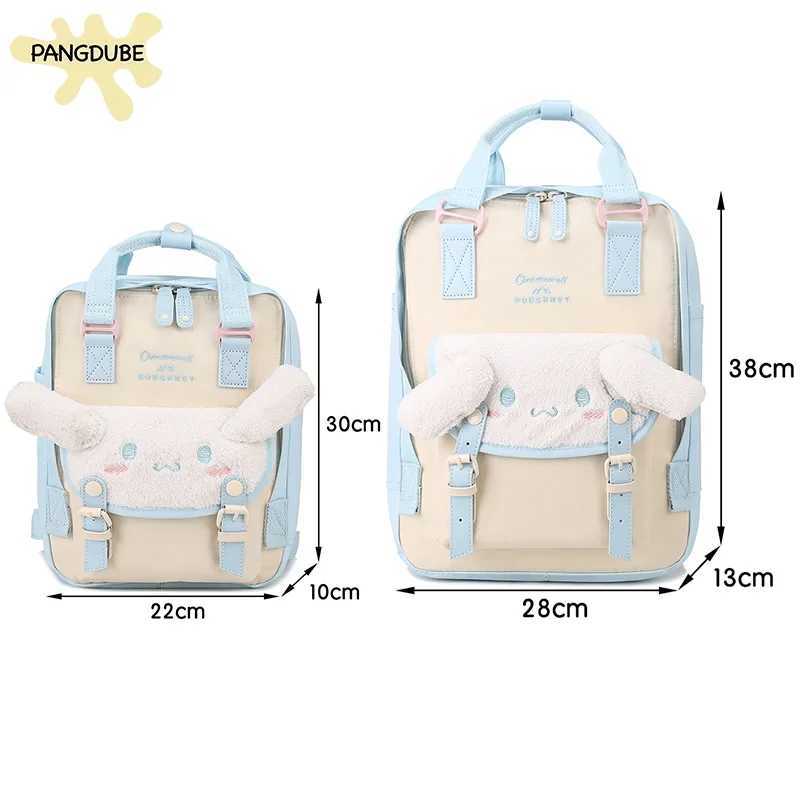 Diaper Bags PANGDUBE Cute Mommy Backpack Big Ear Dog Diaper Bag Cinnamon Rolls School Bag Baby Nappy Bags Students Backpack Y250227YH0T