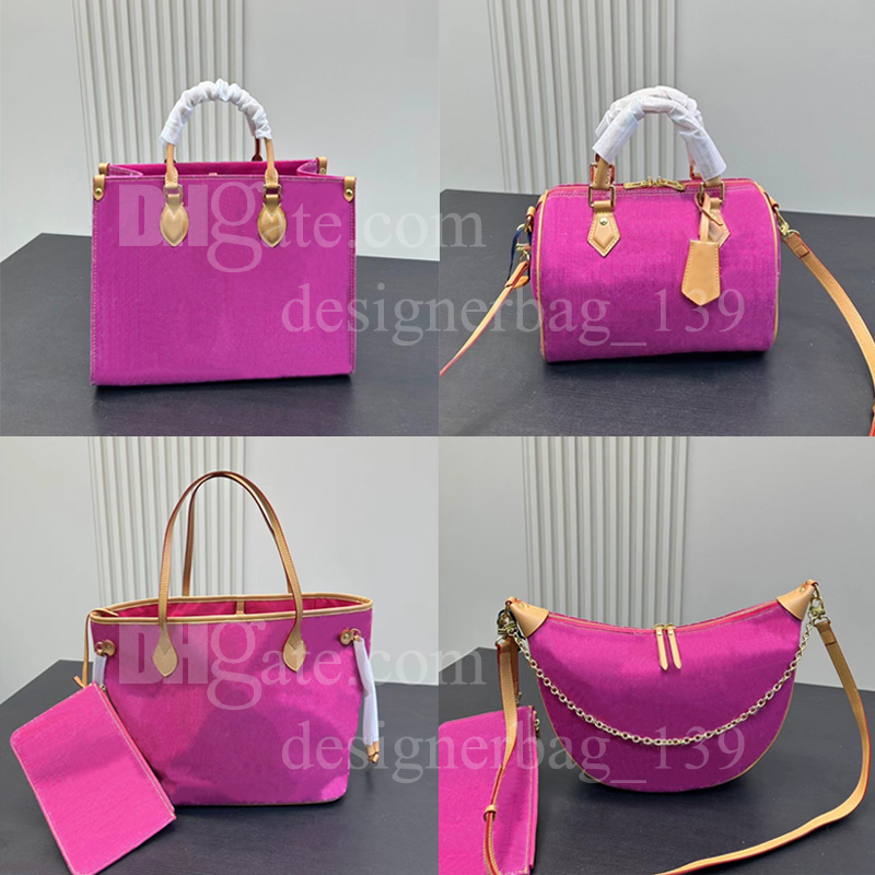 Designer bag denim bag tote women purses shoulder bags Luxury handbags Hobo fashion flowers pink denim bag crossbody bags