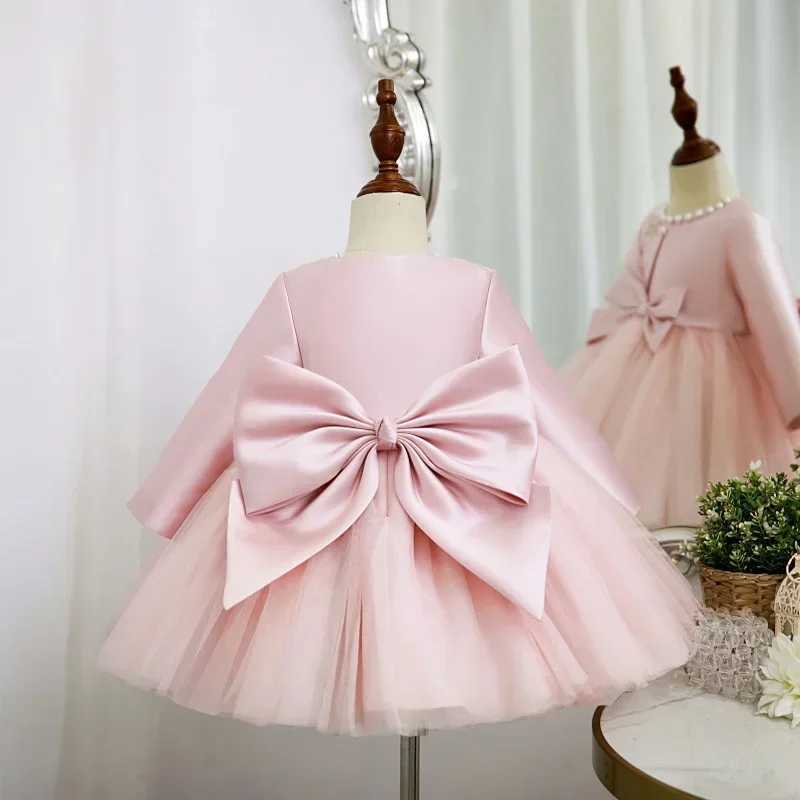 Girl's Dresses Girl Dress Round Collar Pink Sleeveless Princess Dresses+Long Sleeves Coat Party Wedding Formal Clothes E6000 Y250227CELJ