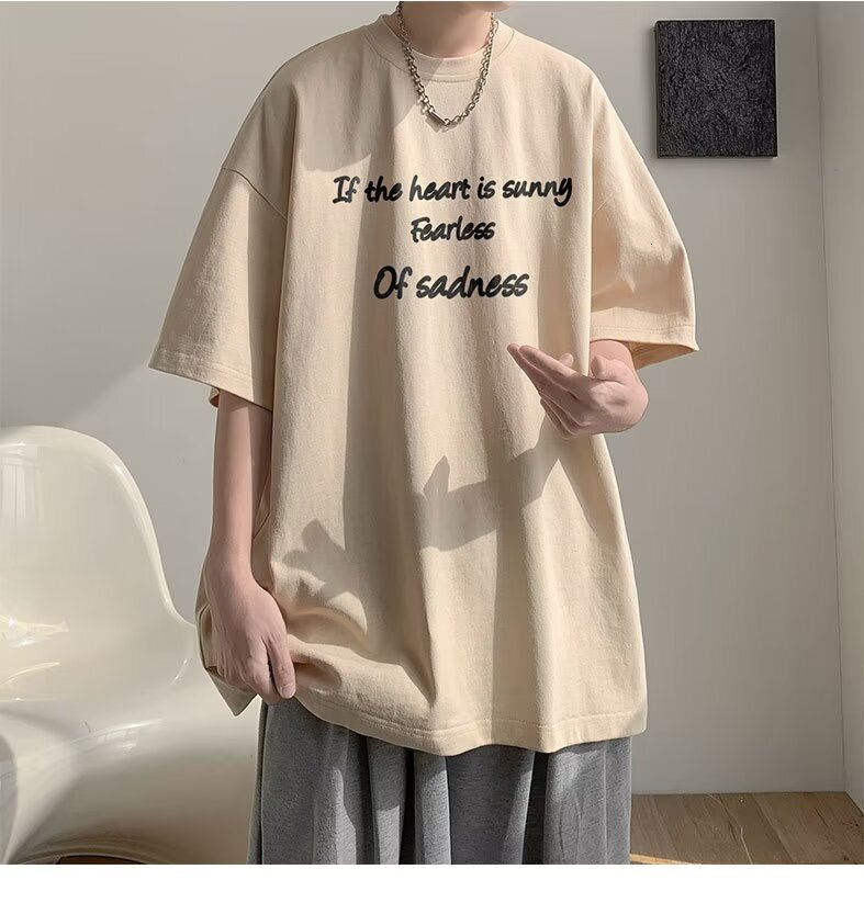 Simple And Slimming Men's T-shirt With Contrasting Color Letter Printed Short Sleeves. Designer's New Niche Versatile Top For Summer 2025