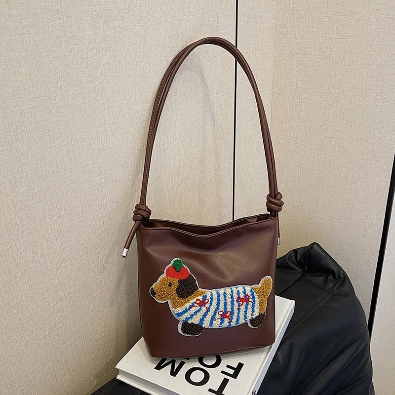 Ship from US fashion Korean Ins cute bucket bag suitable for women simple small casual highend Cross Shoulder Bag 250227FBB