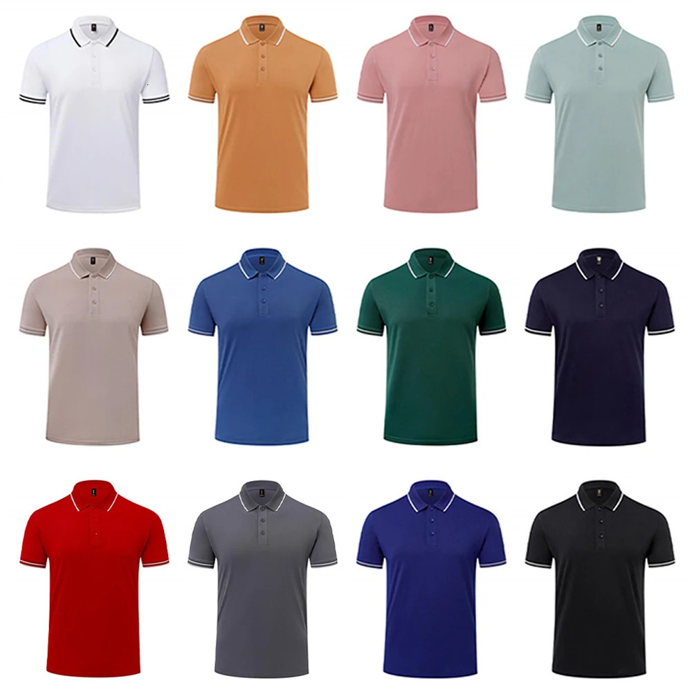 Men Stripe Polo T Shirts High Quality Fashion Business Collar T-shirt Wholesale Golf Tshirts For Men Playeras Polos For Men 250224