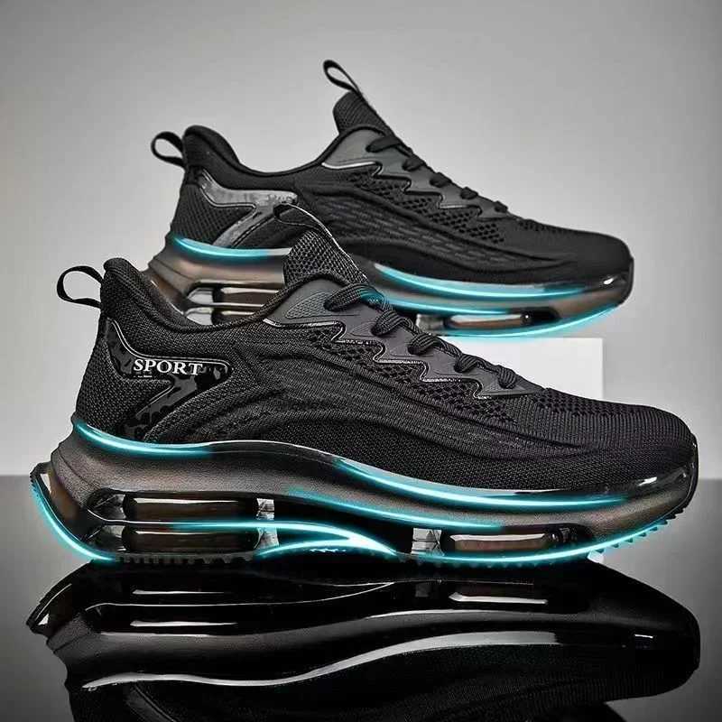 Black Green Men Sneakers Running Boots NEW top Outdoor Jogging Sports Shoes Mesh Breathable Cushioning Basket Footwear M Big Size 45 Z250224