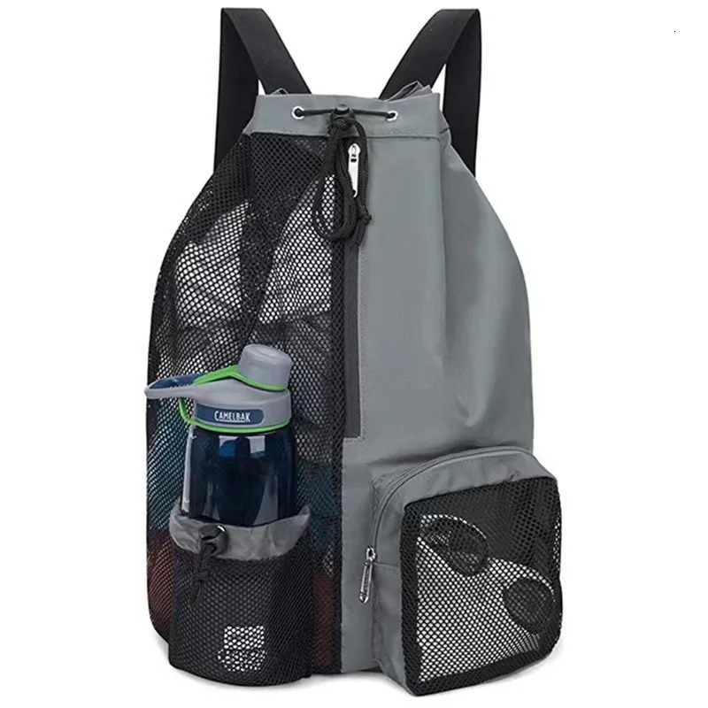 Ship from US Sports Drawstring Backpack with Mesh Pocket Fitness Travel Outdoor Sport Sackpack Large Capacity Gym Swim Beach Bags Camping Bag 250227FB