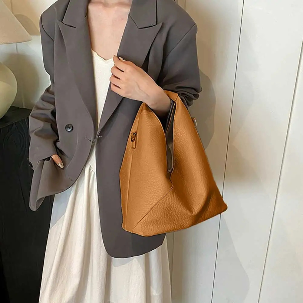 Ship from US Tote Purse for Women PU Leather Solid Shoulder Bag Large Capacity Crossbody Bags Trend Ladies Handbag Versatile Satchel 250227FBB