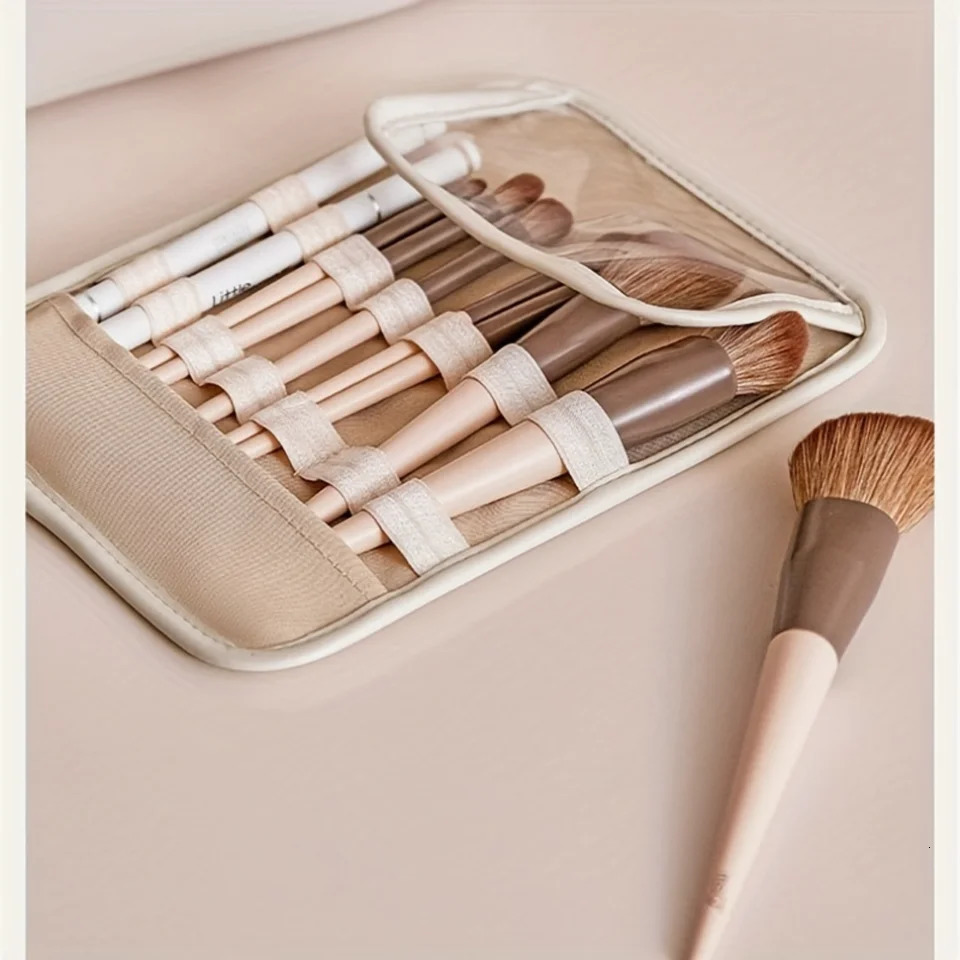 Ship from US Travel Makeup Bag PU Leather Double Layer Make Up Clear Cosmetic With Zipper Large Bags For Women Toi 250227FBB