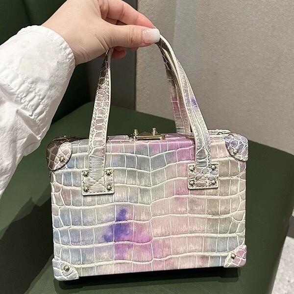 toteBag Shoulder bag ROSE NOIRE New Niche Crocodile Pattern Premium Texture Small Box Crossbody Direct Sale Women's Bag