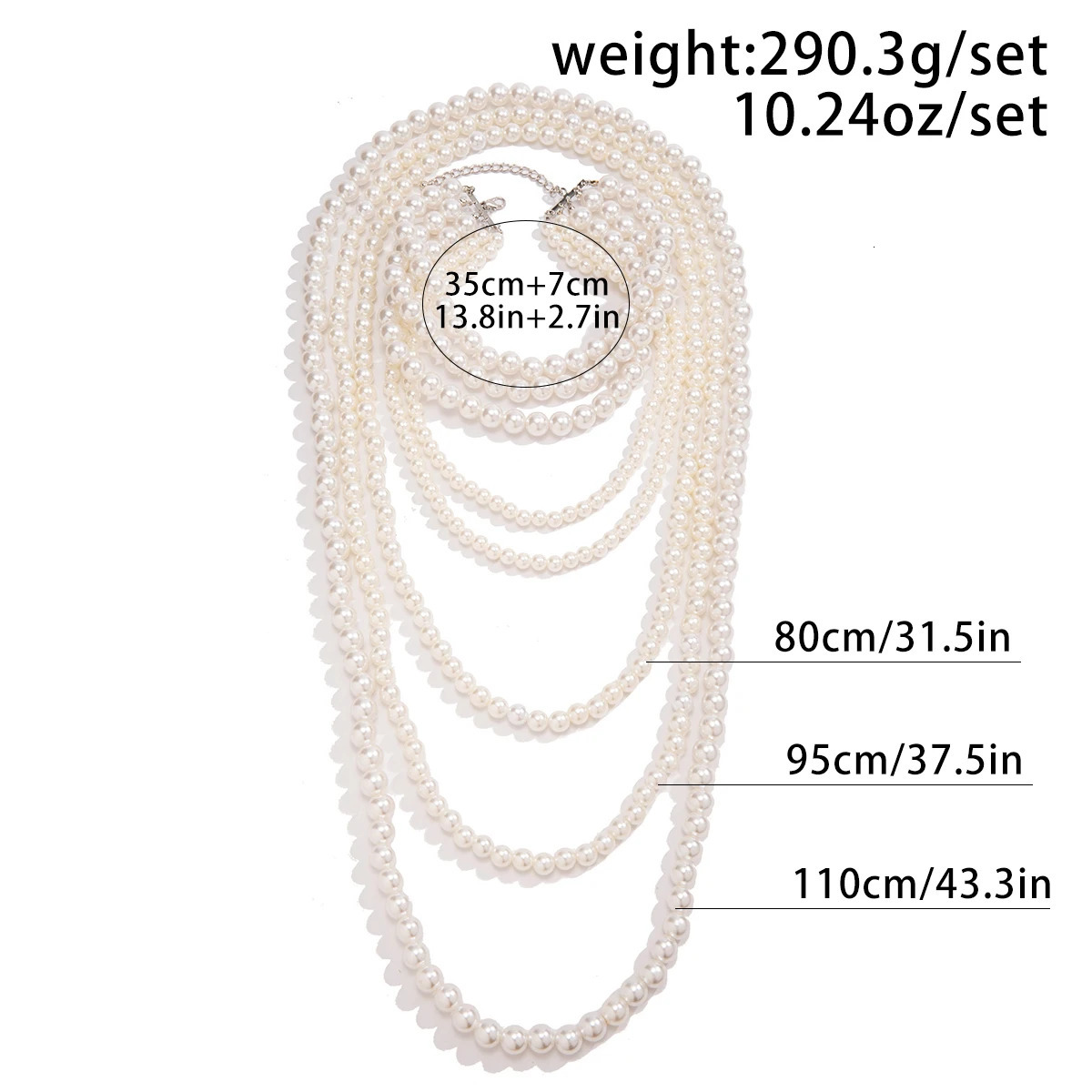 Creative Multilayer Imitation Pearl Long Chain Necklace for Women Elegant Tassel Beads Choker Party Y2K Jewelry Wed Accessories 250222
