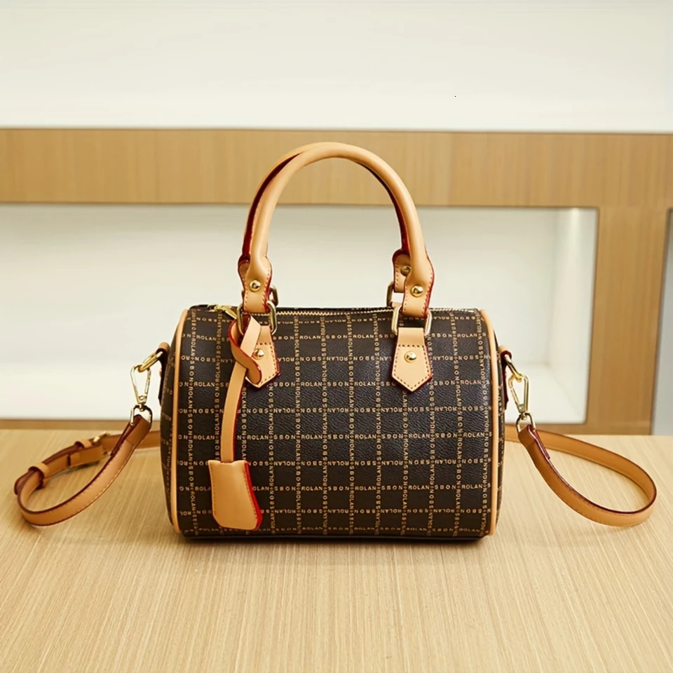 Ship from US Vintage Top Handle Boston Bag Retro Crossbody Womens Fashion Handbag Shoulder 250227FBB