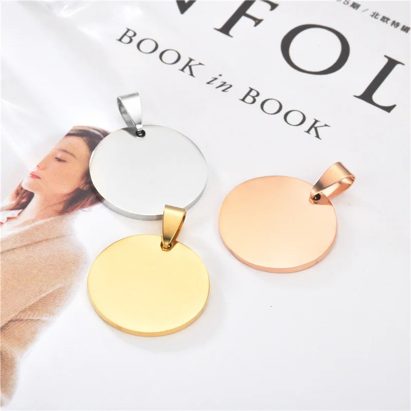 Personalized Engrave Hand Drawn Portraits Handwritten Phrases Text Custom Sign Name Round Pendant Necklaces for Women Men Lover 250117