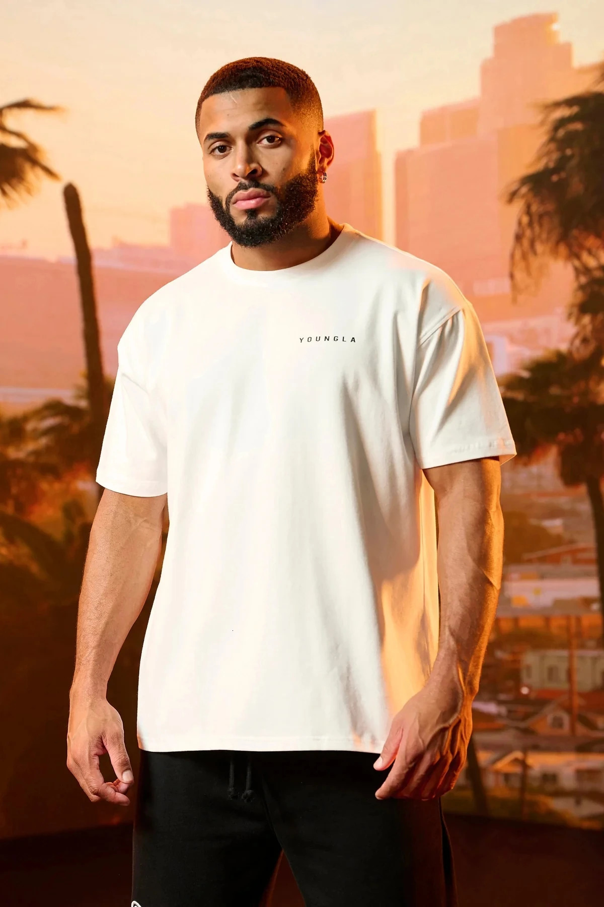 Mens T-shirt Summer Sports and Leisure Cotton Round Neck Oversized T-shirt Fashion Mens Clothing Gym Running Training Sportswear 250225