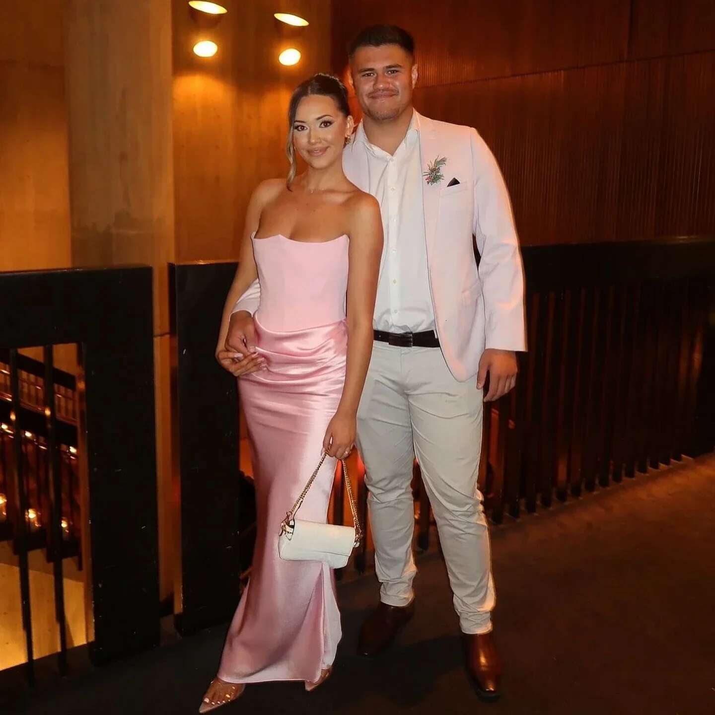 Mingmingxi 2025 Women's Evening Strapless Pink Prom Party Sexy Satin Long Corset Dress Elegant Maxi Gala Dresses