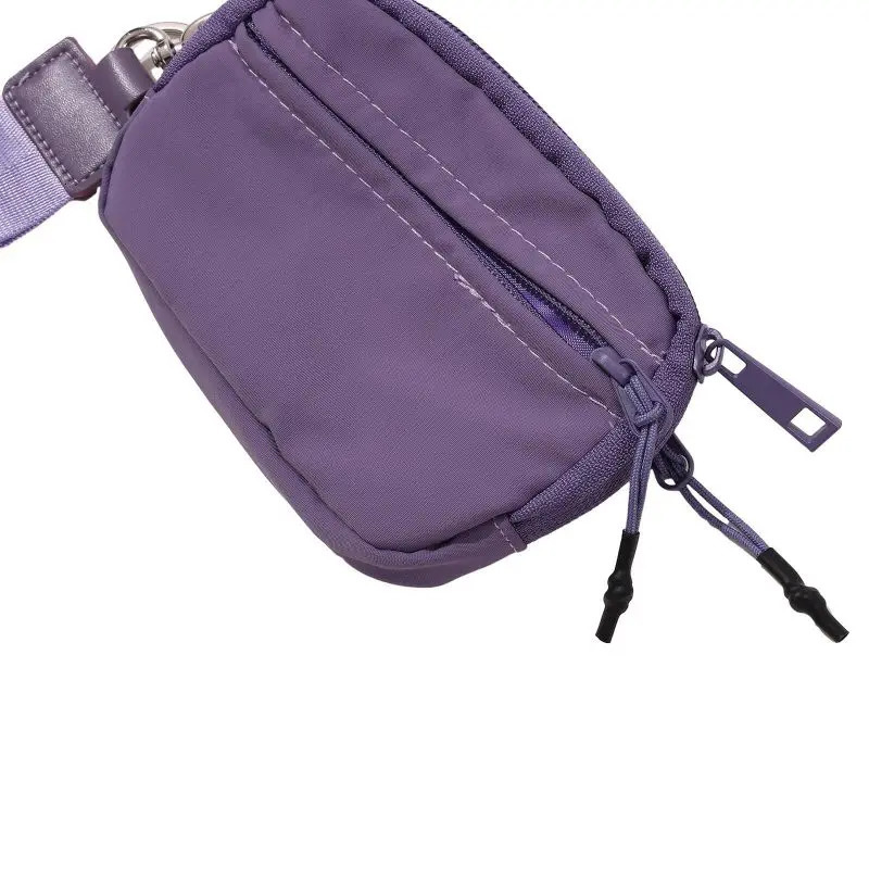Ship from US Woman Sport Nylon Zipper Coin Purse With Lanyard Handbag Lipstick Bag Wallet Travel Mini Card Holder 250227FBB