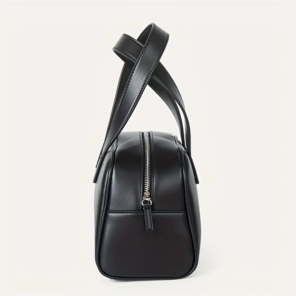 Ship from US Minimalist Solid Color Boston Bag Lightweight AllMatch Satchel Womens Simple 250227FBB