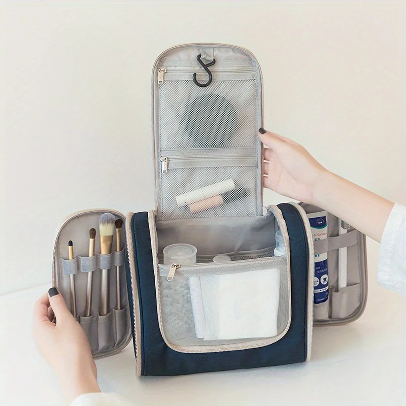 Ship from US Toiletry Bag Travel Cosmetic Make Up Organizer With Hanging Hook Portable Waterproof Bathroom Shower Large Capacity O w250227FBB