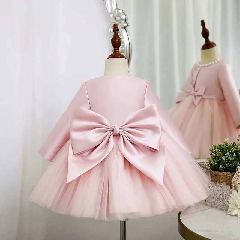 Girl's Dresses Spring Autumn Baby Girl Dress Round Collar Pink Sleeveless Princess Dresses+Long Sleeves Coat Party Wedding Formal Clothes E6000 Y