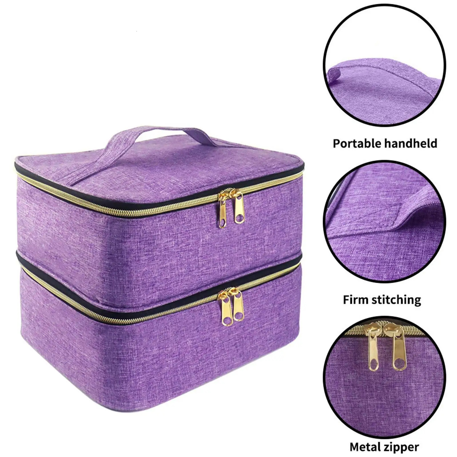 Ship from US Nail polish carrying case Portable for manipulating tools gel nail 250227FBB