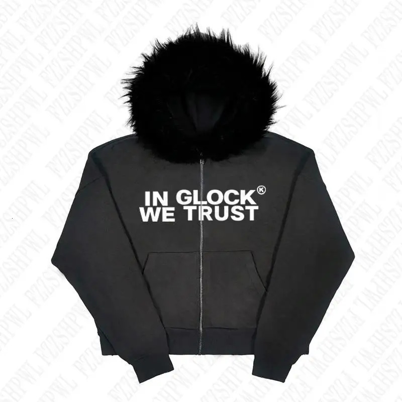 Y2k Haruku Letter Print Faux Fur Collar Zip Up Hoodie Streetwear Punk Hip Hop Graphic Vintage Gothic Hoodies Clothes EMO Girl 250226