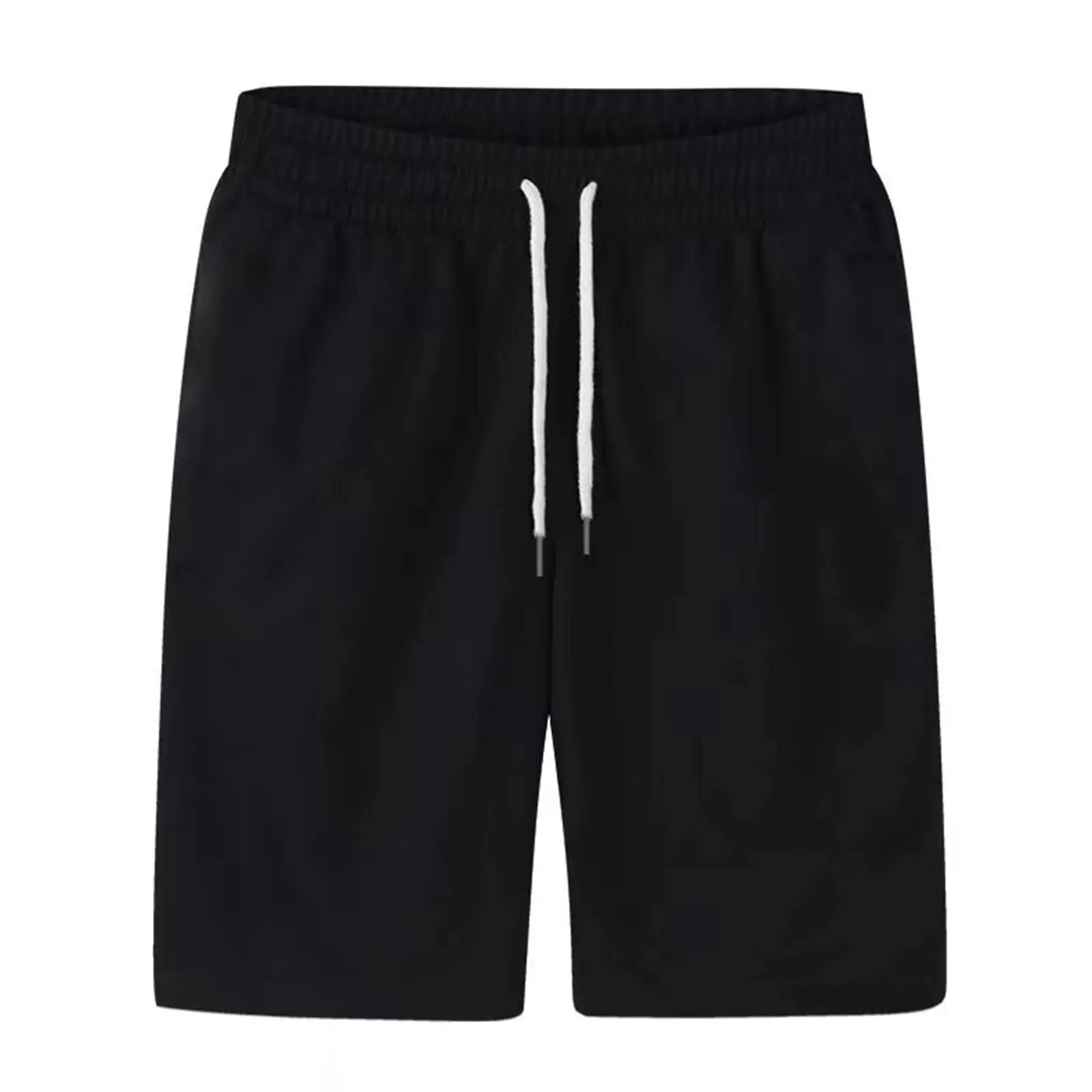 Mens Sports Pocket Solid Drawstring Board Trunk Beach Short Pants Shorts Summer Thin Trousers Zippered Pocket Loose Sweatpants 250226