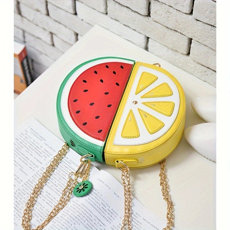 Ship from US Fruit Shaped Crossbody Bag For Women Watermelon Lemon Purse 250227FBB