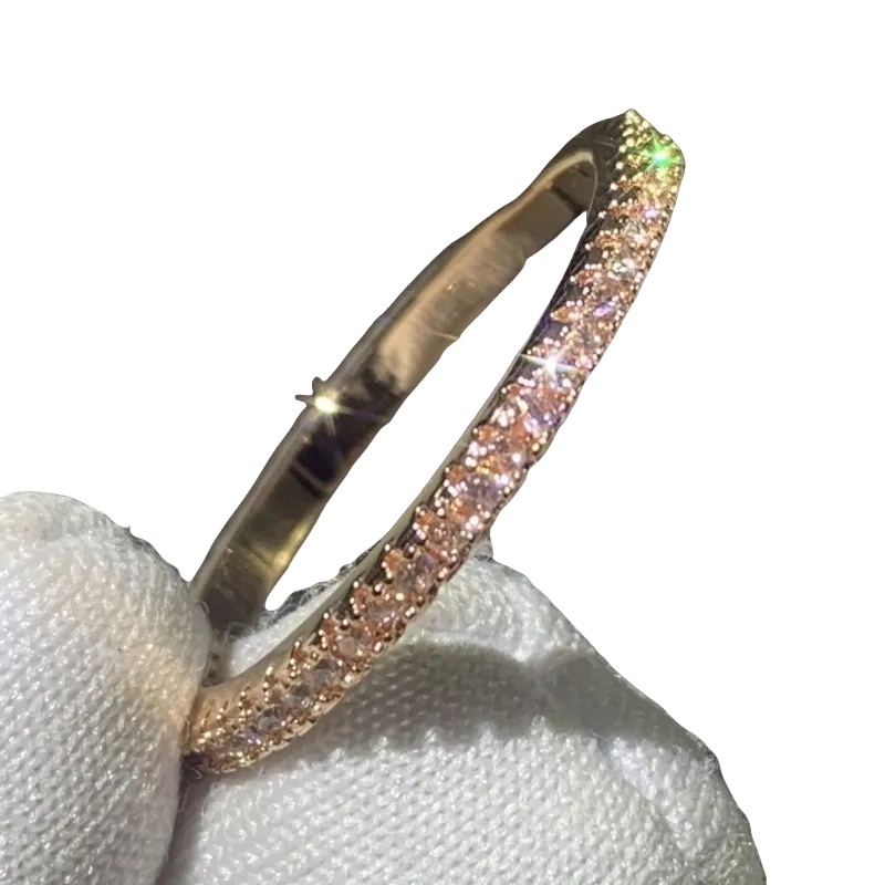 Plated gold for women sparkg cz moissanite ring woman engagement high grade sier mens rings daily outfit ornaments om0159