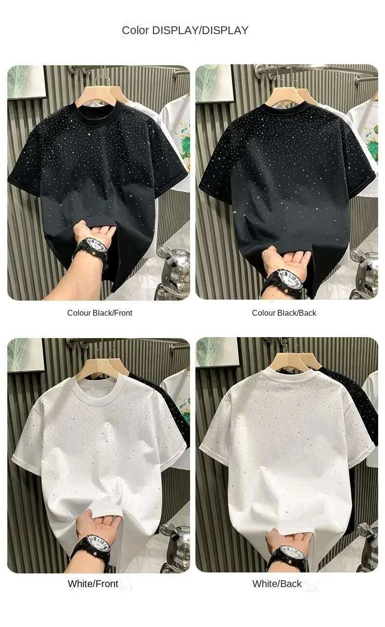 2025 Men's Summer New High-quality Light Luxury Round Neck Casual Designer T-shirt Korean Version Fashionable Men's Comfortable Breathable S