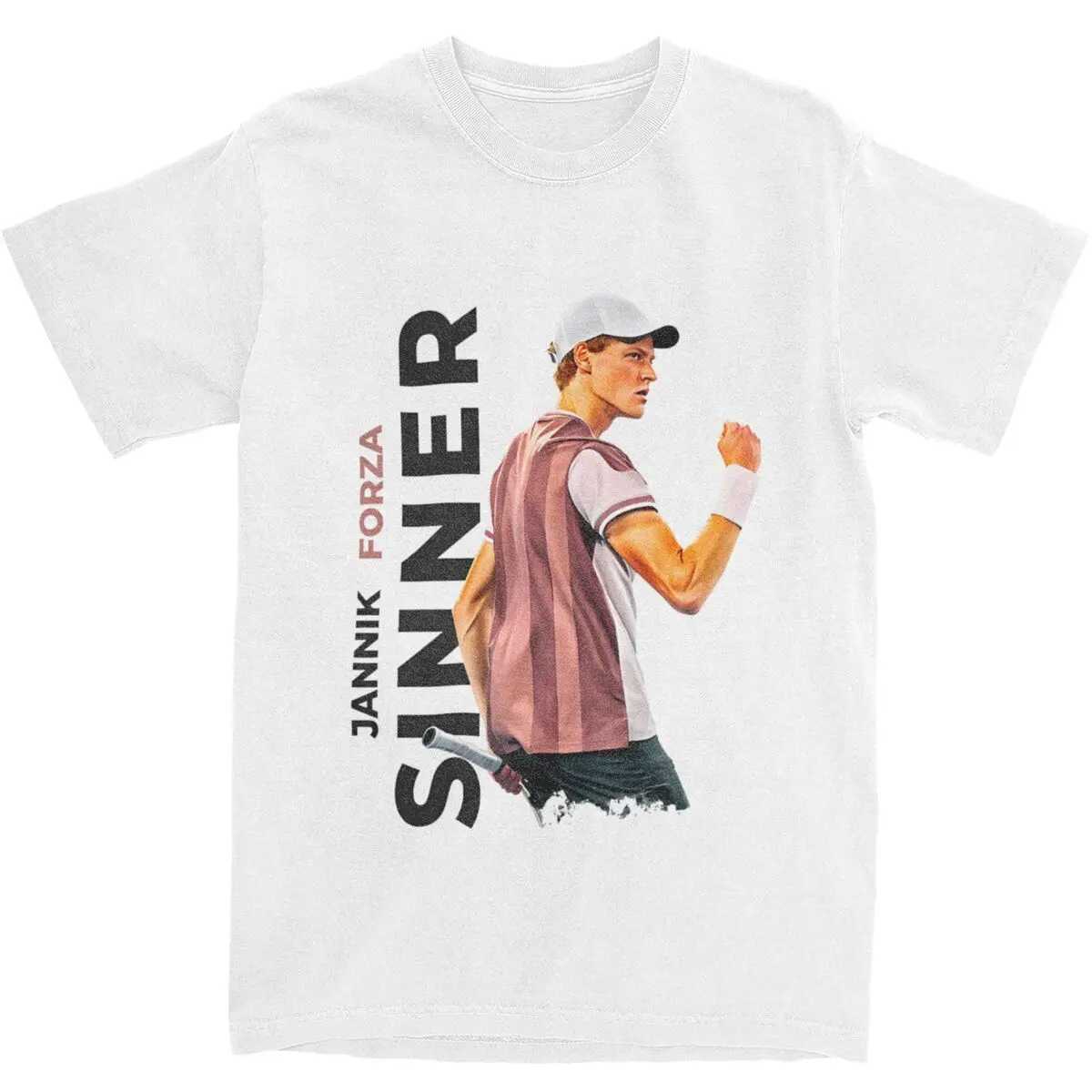 Jannik Sinner T Shirt Summer Digital artwork print Aesthetic T Shirts Cotton Leisure T Shirt For Male Short-Slved Top Ts X250227